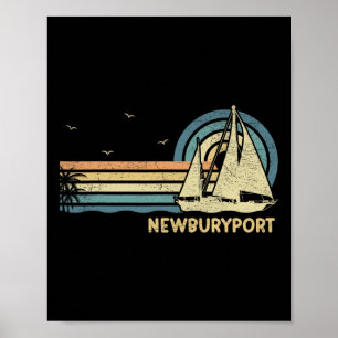 Affiche Vacances de voile à Newburyport Massachusetts Voil