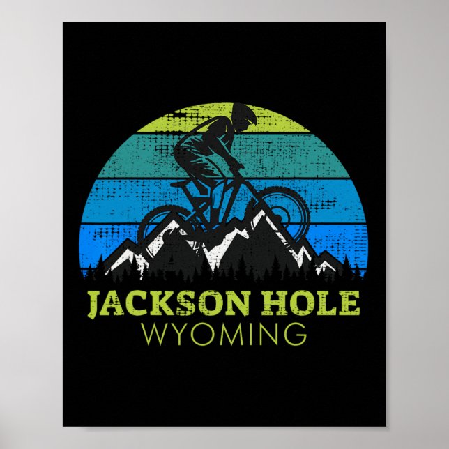Affiche Vacances de VTT à Jackson Hole Wyoming  (Devant)