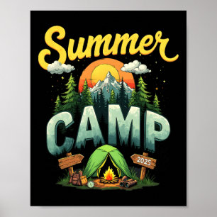 Affiche Vacances d'été Camp d'été 2025 Famille assortie G