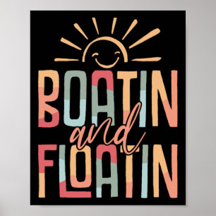 Affiche Vacances d'été en bateau et flottant Vie au bord d