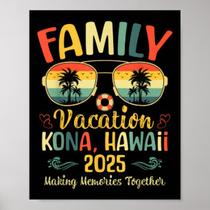 Affiche Vacances d'été en famille à Kona Hawaii Beach 2025