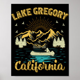 Affiche Vacances d'été Rétro Montagne Californie Gregory