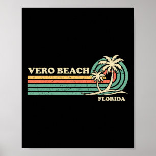 Affiche Vacances d'été rétro vintage Floride Vero Beach M