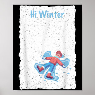 Affiche Vacances d'hiver Ski Noël Ski X-mas Ski Skie