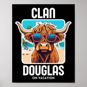 Affiche Vacances du clan Douglas Nom de famille écossais F