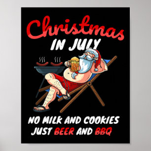 Affiche Vacances du Père Noël de Noël en juillet Fête de X
