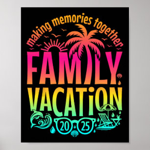 Affiche Vacances en famille 2025 ambiance réunion de famil