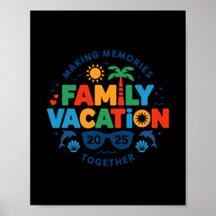 Affiche Vacances en famille 2025 ambiance réunion de famil