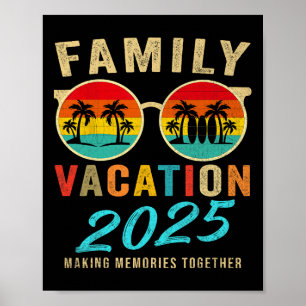 Affiche Vacances en famille 2025 Plage Correspondance Vaca