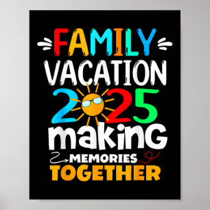 Affiche Vacances en famille 2025 Plage Correspondant Famil