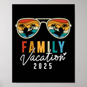 Affiche Vacances en famille 2025 Plage Été Hommes Femmes E