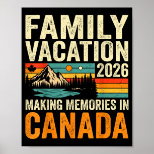 Affiche Vacances en famille 2026 canada souvenirs de voyag