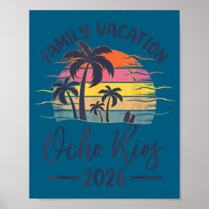 Affiche Vacances en famille 2026 Été vibes Jamaïque Ocho R