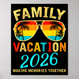 Affiche Vacances en famille 2026 Plage Été Correspondant V