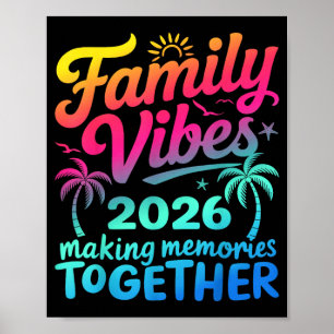Affiche Vacances en famille 2026 Plage Été en famille