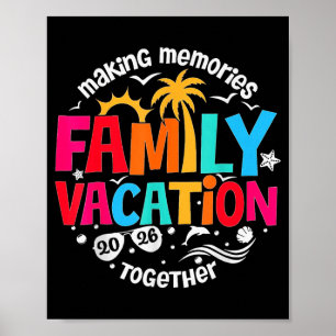Affiche Vacances en famille 2026 Plage Été en famille