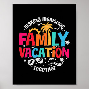 Affiche Vacances en famille 2026 Plage tenue de famille as