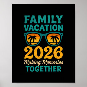 Affiche Vacances en famille 2026 Souvenirs de coucher de s