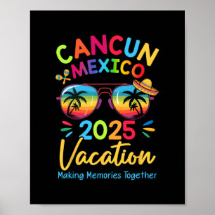 Affiche Vacances en famille à Cancunn au Mexique 2025 Crée