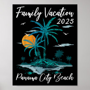 Affiche Vacances en famille aux palmiers 2025 Floride Pana