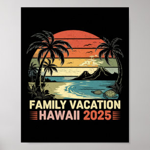 Affiche Vacances en famille Hawaii Beach 2025 Hawaii Famil
