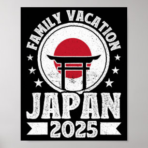 Affiche Vacances en famille Japon 2025 Plage Vacances d'ét