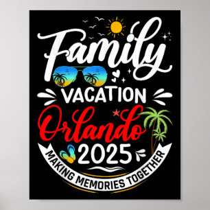 Affiche Vacances en famille Orlando 2025 Plage Vacances en