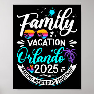 Affiche Vacances en famille Orlando 2025 Plage Vacances en