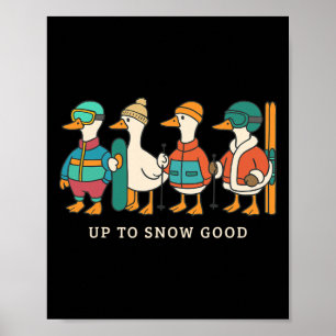 Affiche Vacances en famille Ski Ski de fond Voyage idiot