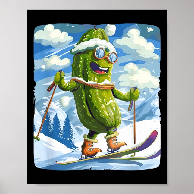 Affiche Vacances enneigées avec du ski de fond pour (Devant)