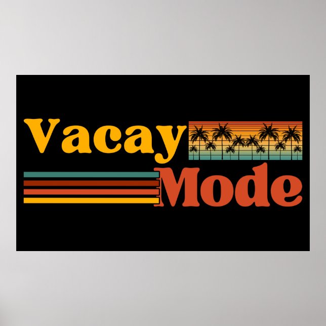 AFFICHE VACANCES FAMILIALES PAL TREE MODE VACANCES (Devant)
