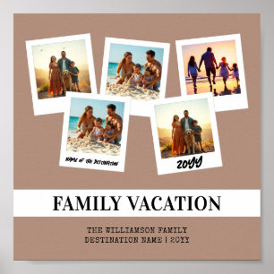 Affiche Vacances familiales personnalisées Style instantan