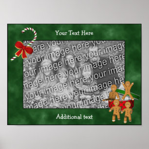 Affiche Vacances Gingerbread Men Frame Ajouter Votre Photo