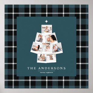 Affiche Vacances multi de photo d'arbre de Noël