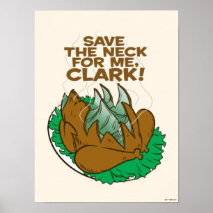 Affiche Vacances Noël Sauvez le cou pour moi, Clark !