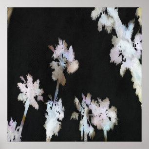 Affiche Vacances Palmiers tropicaux Aquarelle Artistique S