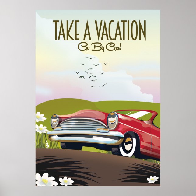 Affiche Vacances - Partir en voiture (Devant)