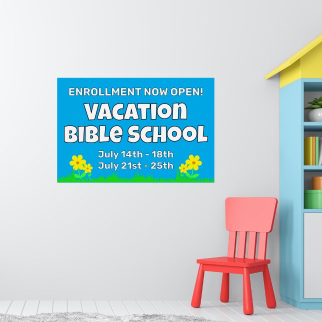 Affiche Vacances personnalisées Bible Fleurs de l'école (Pépinière 1)