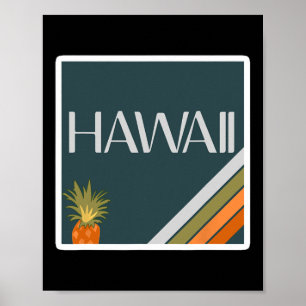 Affiche Vacances Premium Aloha State Vintage îles hawaïenn