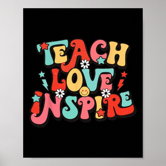 Affiche Vacances Retour À L'École Enseigner L'Amour Inspir (Devant)