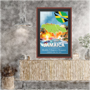 Affiche Vacances romantiques en lune de miel Jamaïque Isla