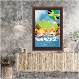 Affiche Vacances romantiques en lune de miel Jamaïque Isla