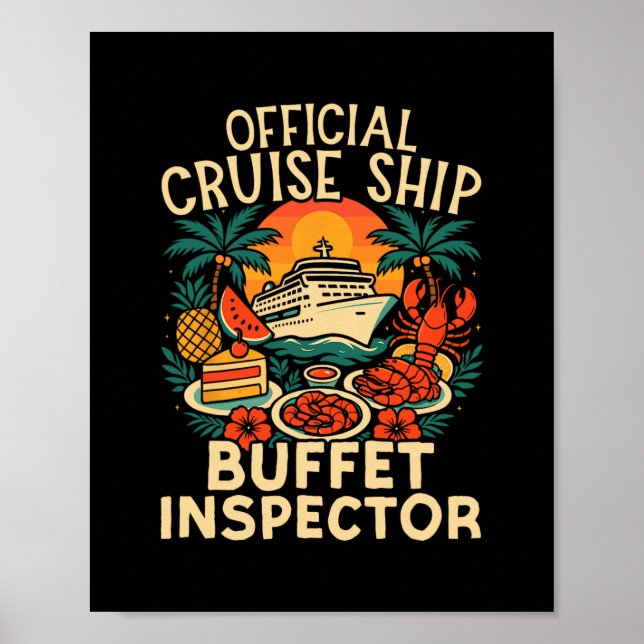 Affiche Vacances sur un paquebot Croisière officielle Buff (Devant)