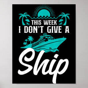 Affiche Vacances sur un paquebot de croisière Je m'en fich