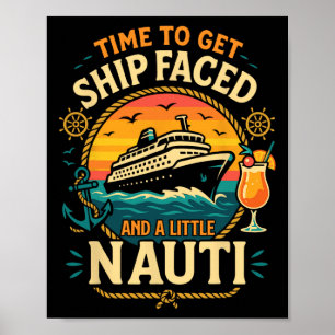Affiche Vacances sur un paquebot de croisière Pun le momen