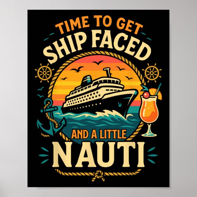 Affiche Vacances sur un paquebot de croisière Pun le momen (Devant)