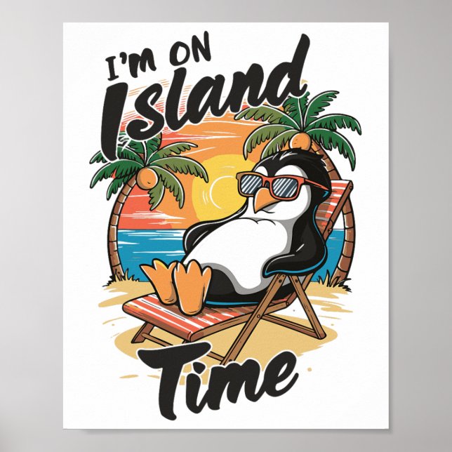 Affiche Vacances sur une île Voyage tropical Temps de rela (Devant)