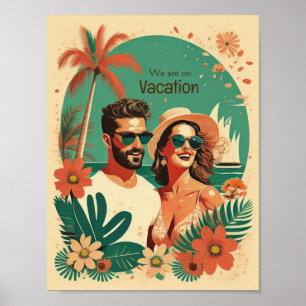 Affiche Vacances vintage