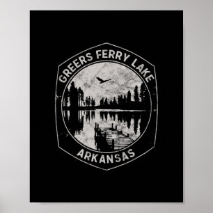 Affiche Vacances vintage à Greers Ferry Lake Arkansas
