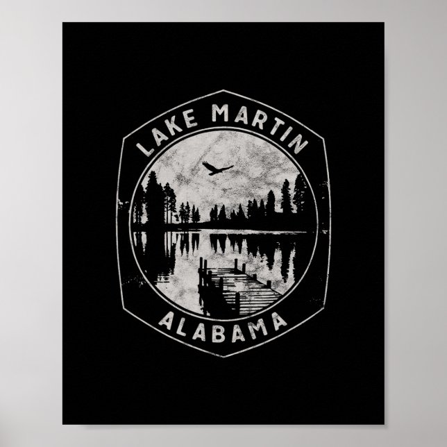 Affiche Vacances vintage Lake Martin Alama Outdoors  (Devant)